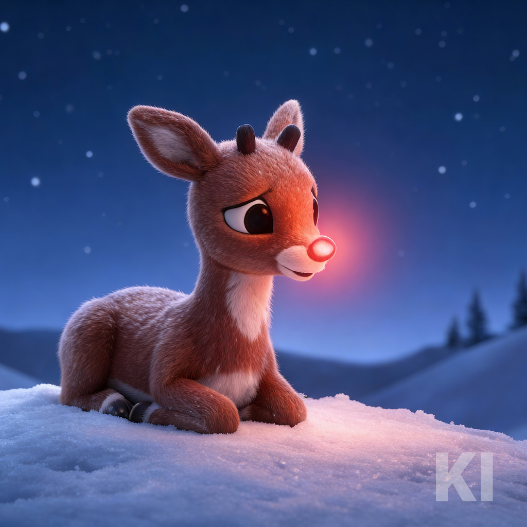 Rudolf mit der roten Nase (KI)